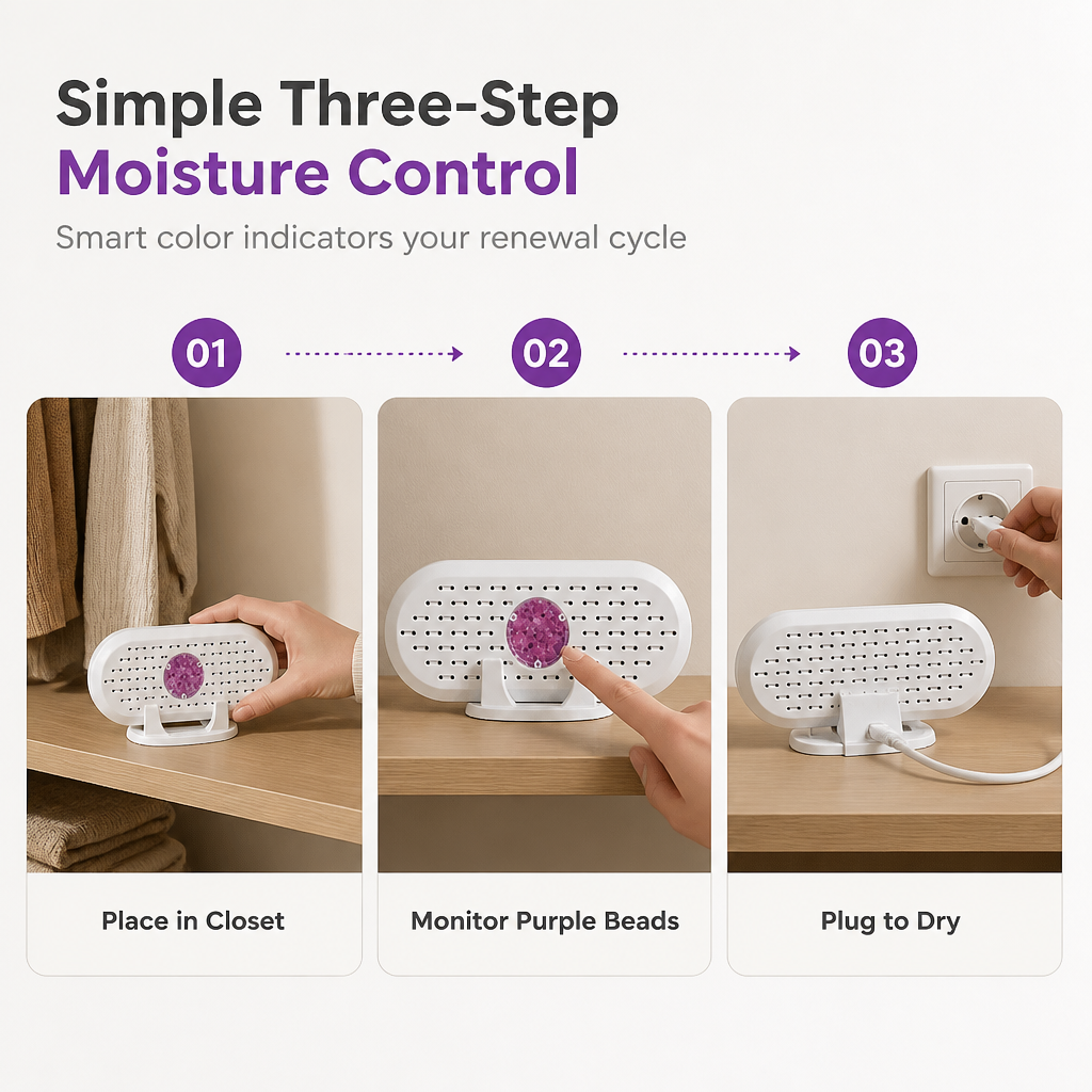 💧 Mini Reusable Household Dehumidifier – Compact Moisture Control for Everyday Spaces 🏠✨