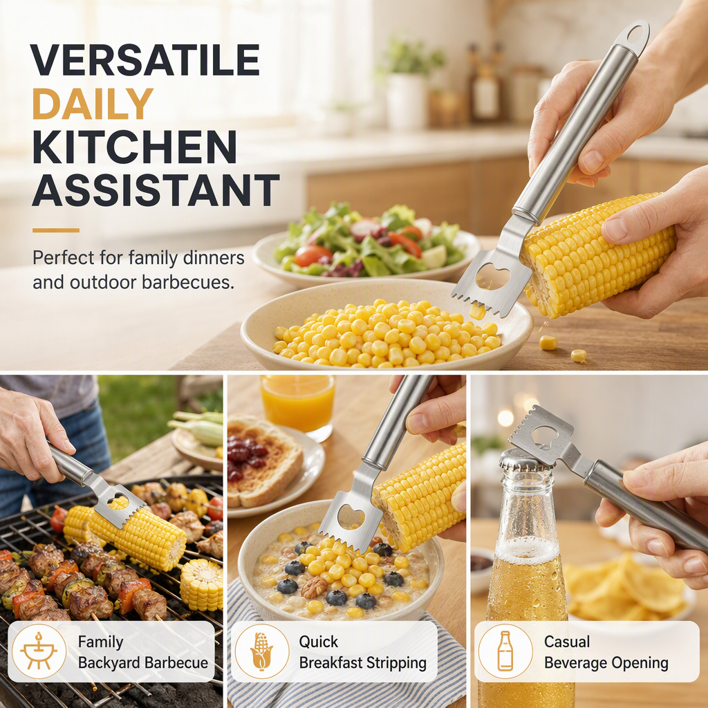 [Buy 1 Get 1 Free] Stainless Steel 2-in-1 Corn Peeler and Bottle Opener
