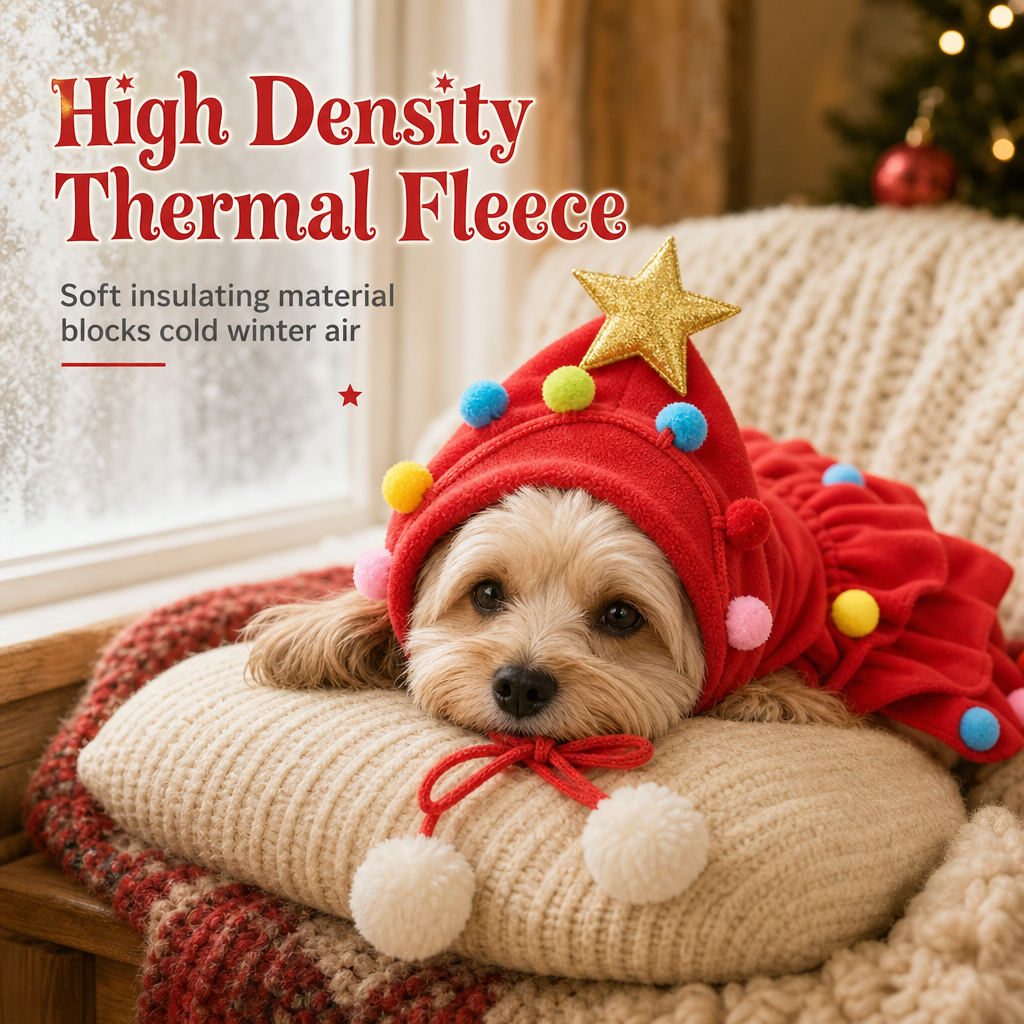 Christmas Tree Pet Cape Cloak for Cats & Dogs