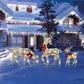🔥2027 Debut release|LED Christmas Reindeer Set with Bow – Decorative Reindeer Family for Indoor and Outdoor