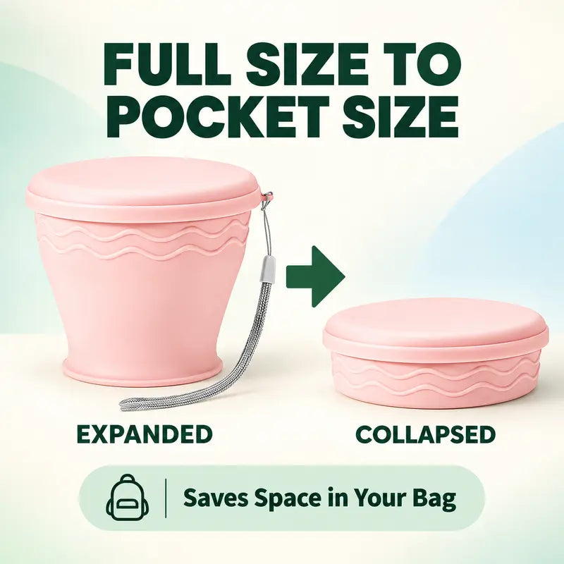 🥳2026 HOT SALE🥳💞50K+ SOLD!🥤 Collapsible Travel Cup – Compact & Easy to Carry💧