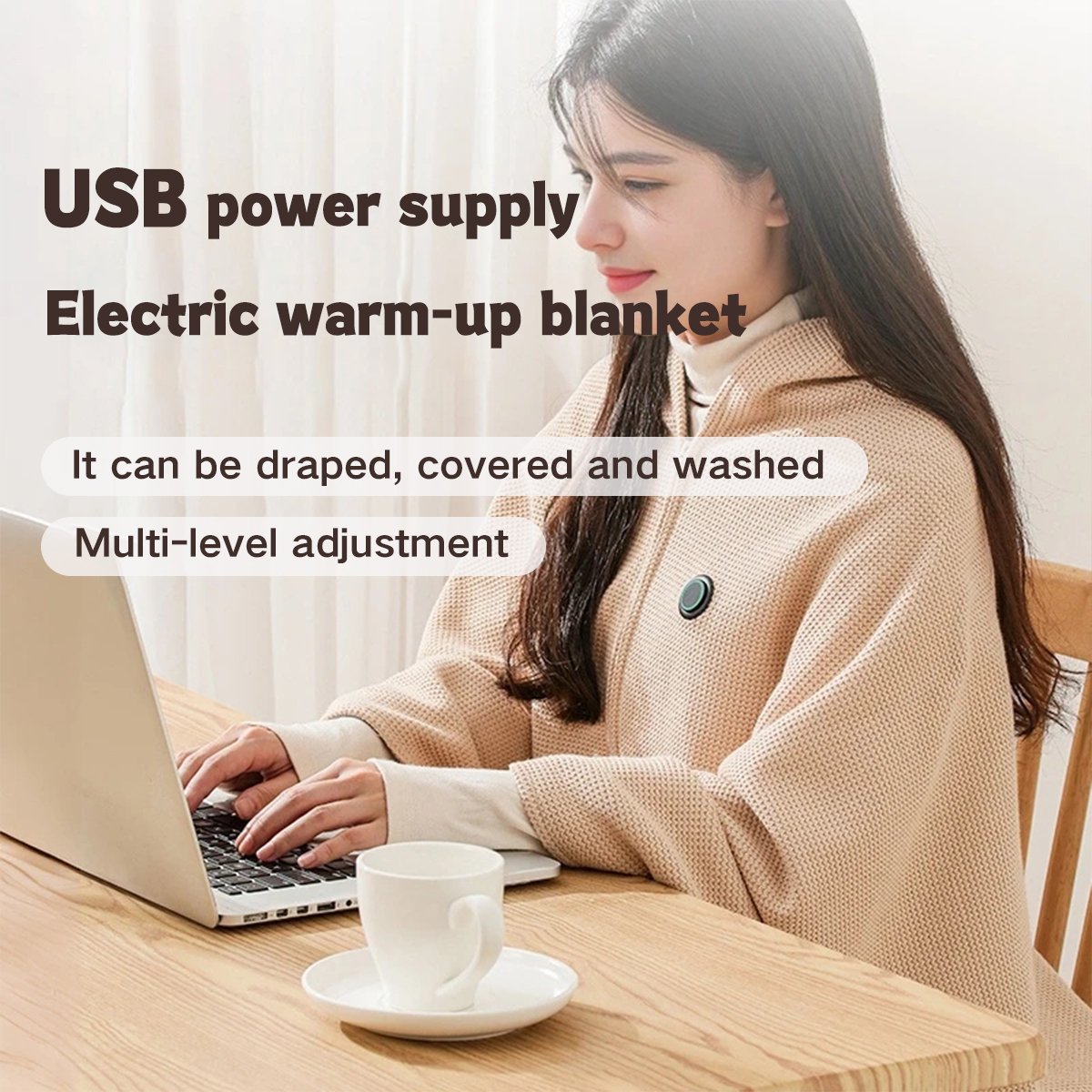 🔥50% OFF! ❄️ Stay Warm All Winter — Portable Electric Heated Blanket Shawl