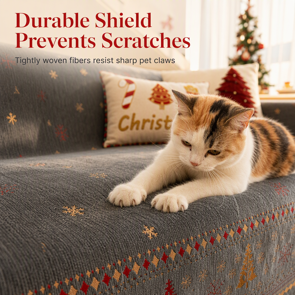 ⏰🛋️ Chenille Holiday Throw: Thick, Dual-Sided, Anti-Scratch, Hand-Knotted Tassels, for Sofa & Bed