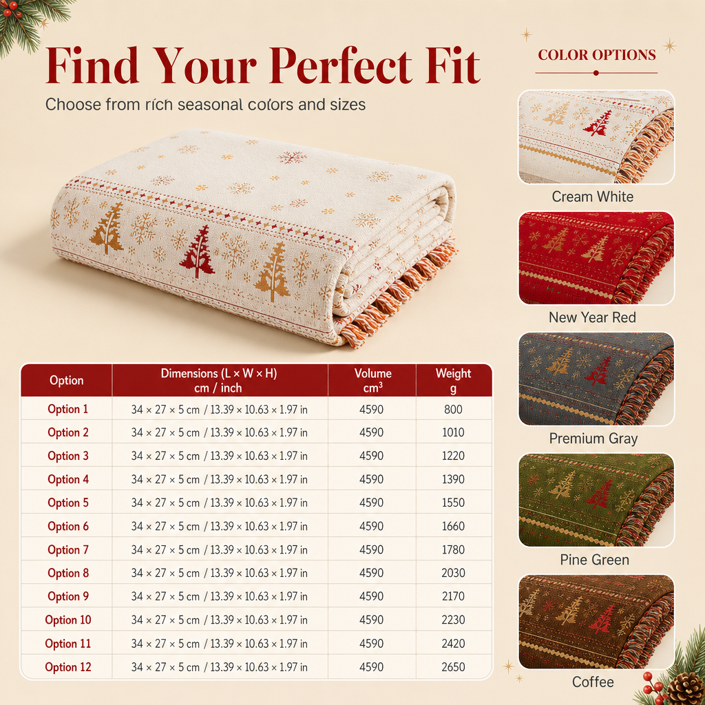⏰🛋️ Chenille Holiday Throw: Thick, Dual-Sided, Anti-Scratch, Hand-Knotted Tassels, for Sofa & Bed