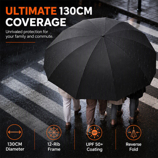 ⏳Time-Limited Special ⏰💨 Extra Large Windproof Folding Umbrella – Big Canopy, Reinforced, UV Protect ✨