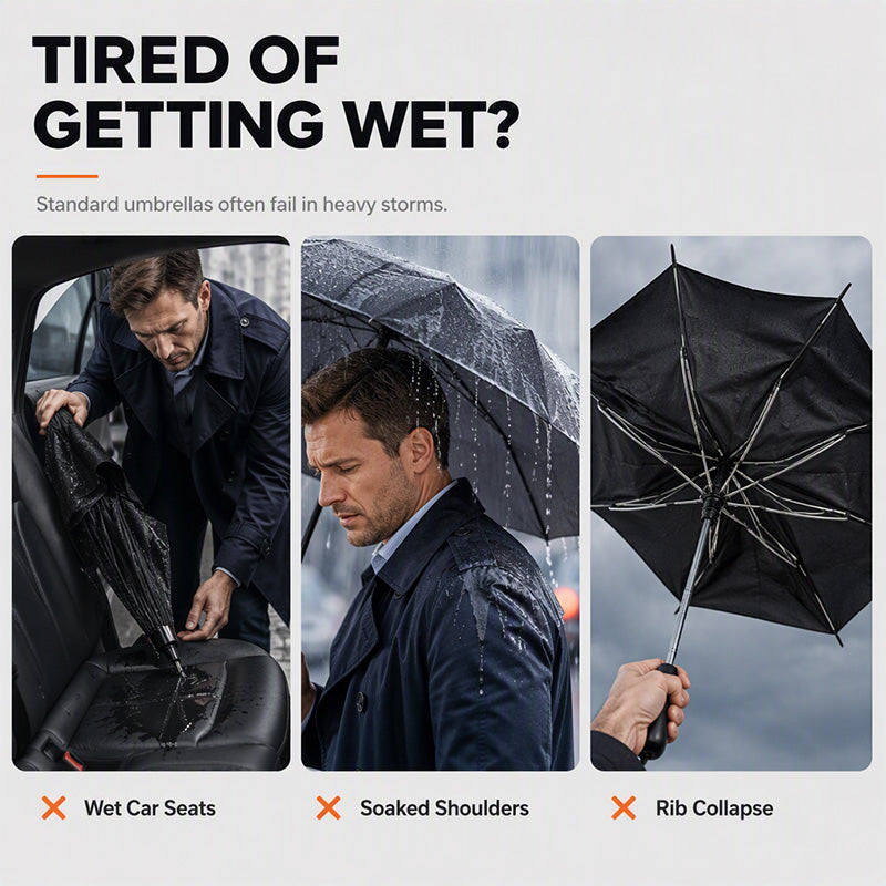 ⏳Time-Limited Special ⏰💨 Extra Large Windproof Folding Umbrella – Big Canopy, Reinforced, UV Protect ✨