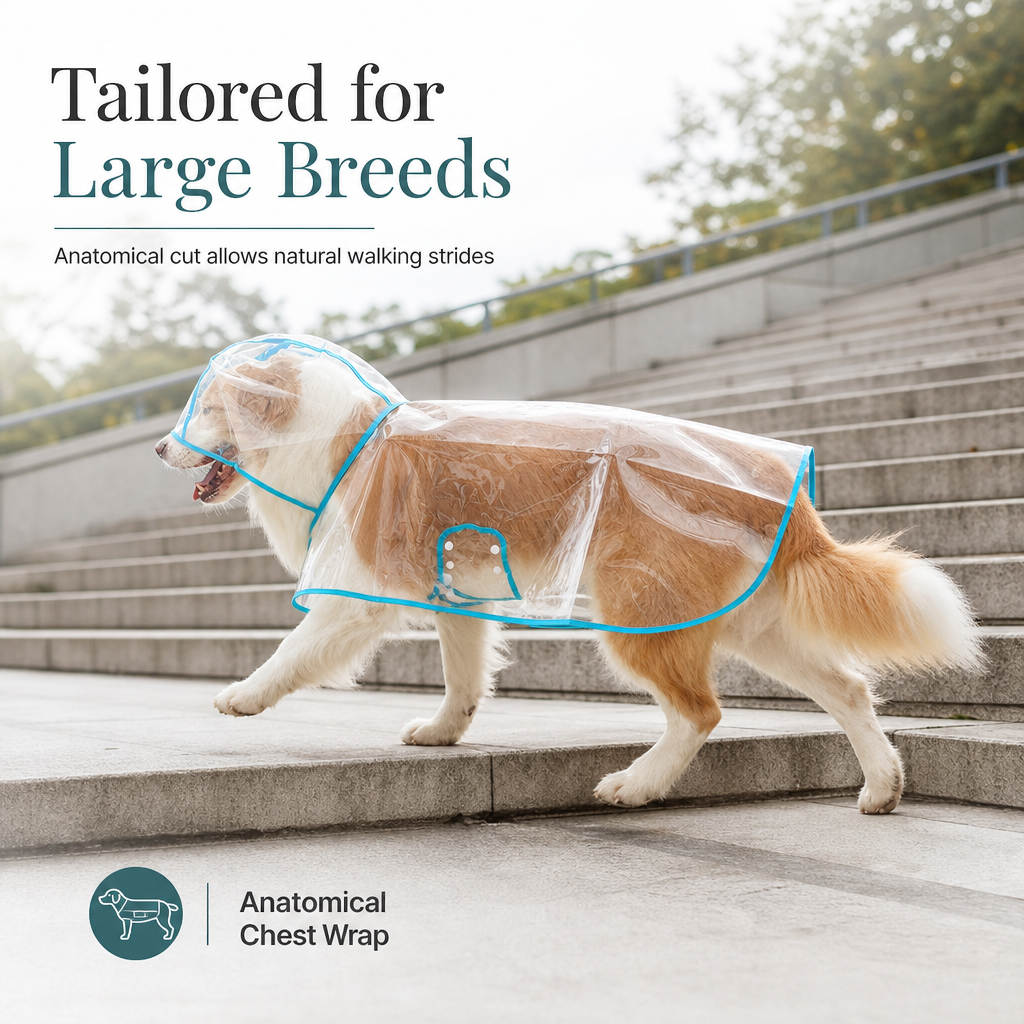 📢New Arrivals 50% OFF🐕 Transparent Waterproof Dog Raincoat – Keep Your Pup Dry & Visible on Rainy Walks 🌧️
