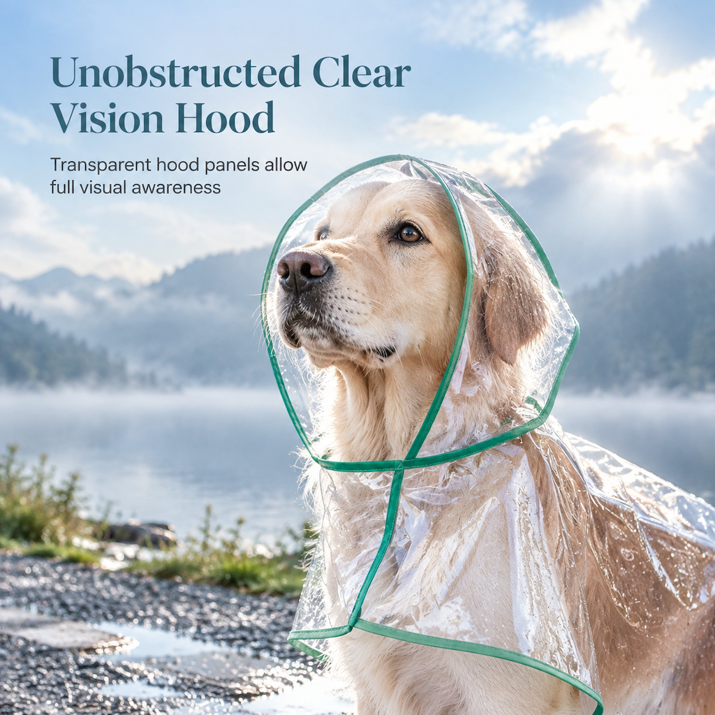 📢New Arrivals 50% OFF🐕 Transparent Waterproof Dog Raincoat – Keep Your Pup Dry & Visible on Rainy Walks 🌧️