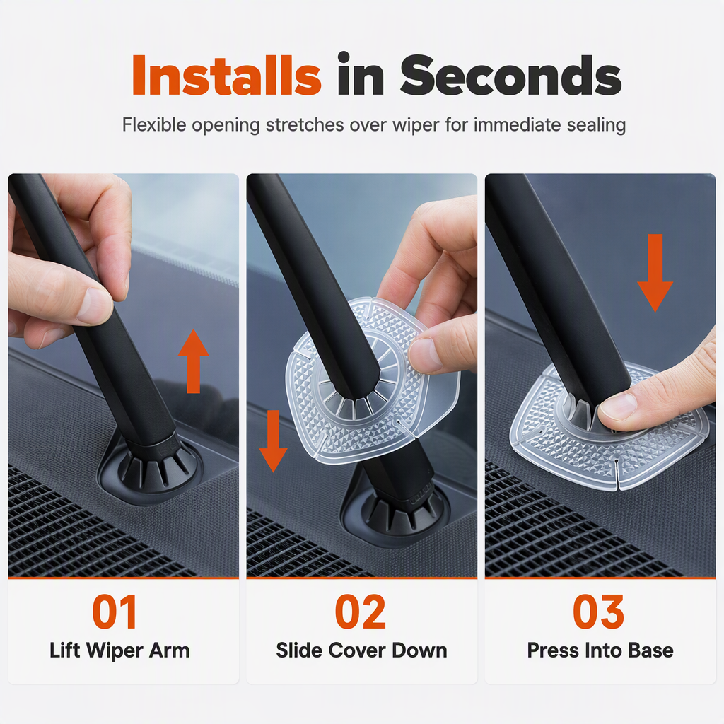 Car Windshield Arm Hole Dust Cover