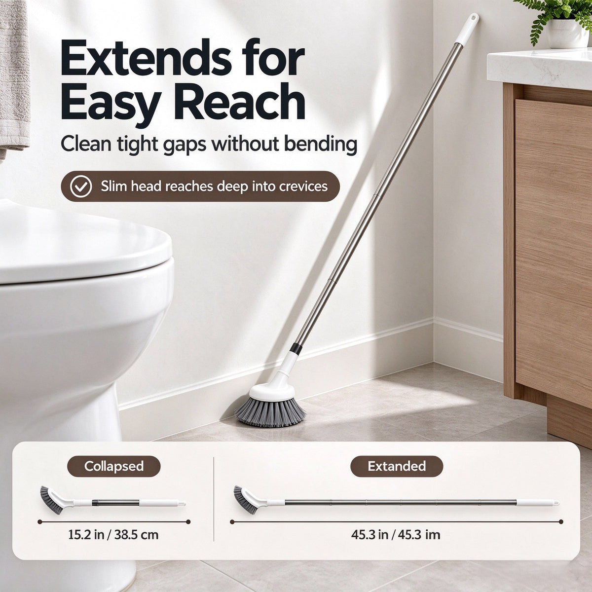 📢 Buy More Save More！⏰Telescopic Cleaning Brush | Scrub Brush for Hard-to-Reach Corners🚽