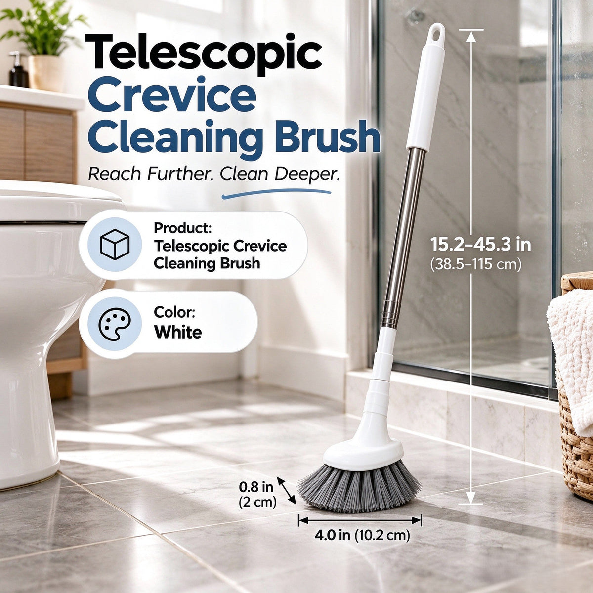 📢 Buy More Save More！⏰Telescopic Cleaning Brush | Scrub Brush for Hard-to-Reach Corners🚽