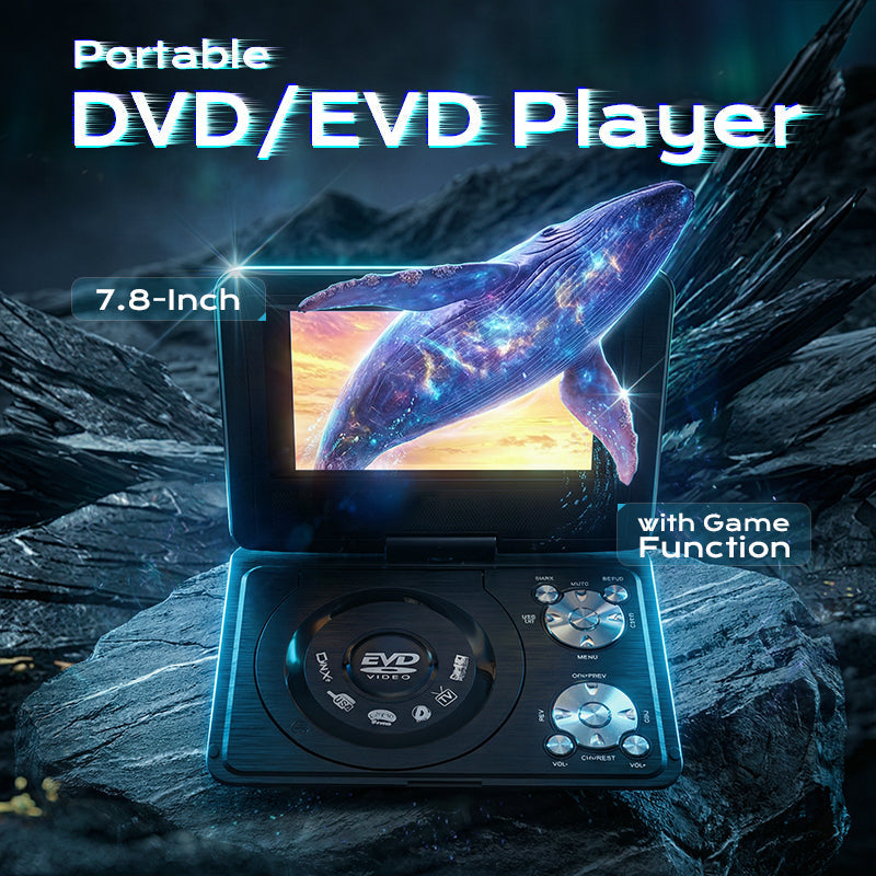 7.8-Inch Portable DVD/EVD Player with Game Function