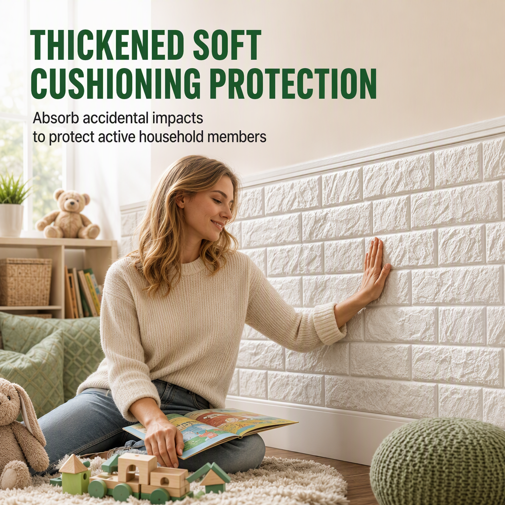 🍃🏆 Last Day Special Price £5.29 ! ⏰Transform Walls Instantly! Self-Adhesive 3D Brick Panels🏡🧱