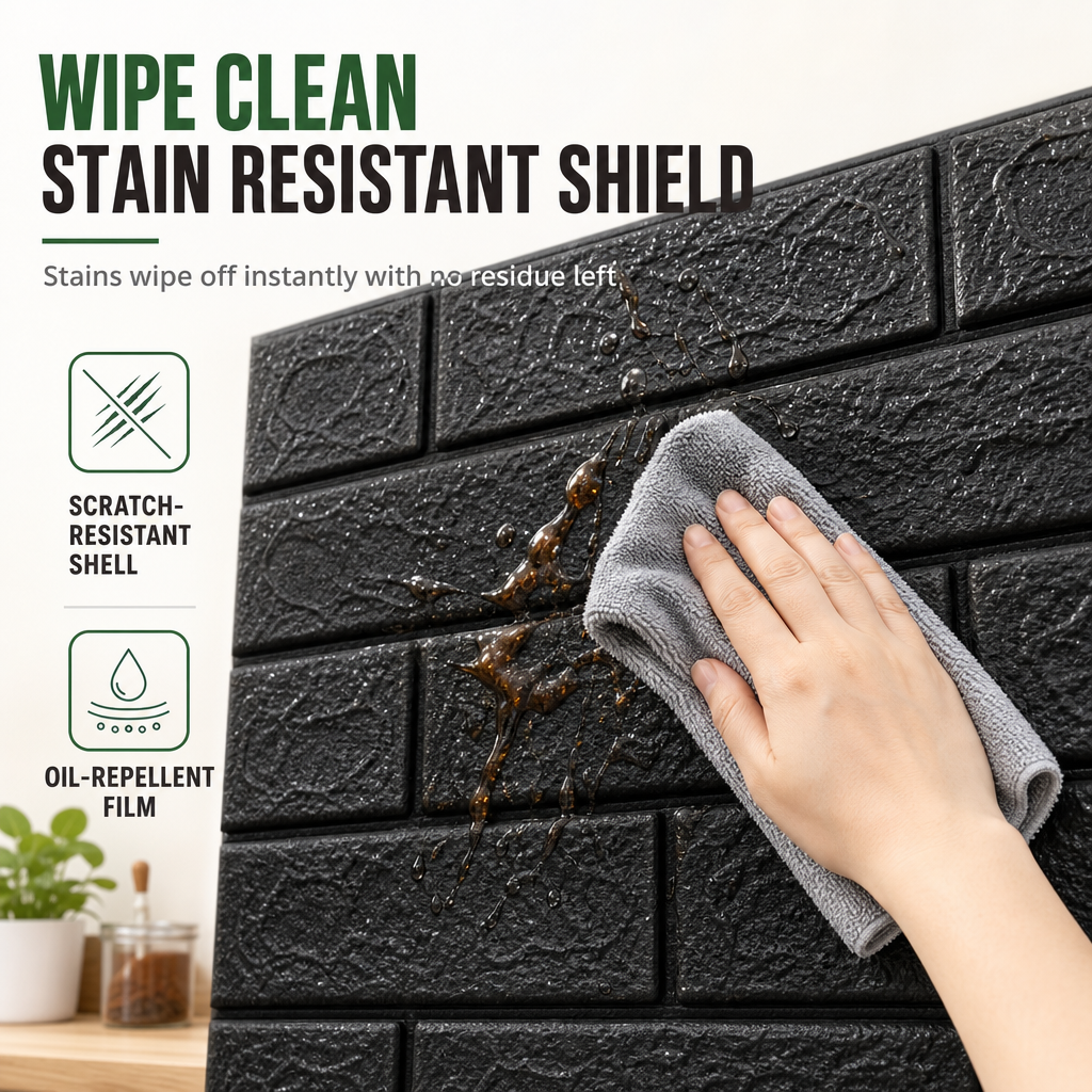 🍃🏆 Last Day Special Price £5.29 ! ⏰Transform Walls Instantly! Self-Adhesive 3D Brick Panels🏡🧱