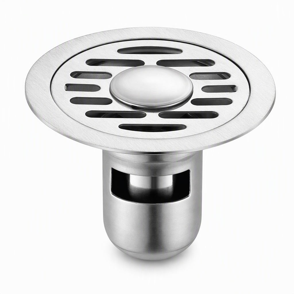 🏆 Last Day Special Price £6.99! 🔥Buy more save more🎁Brushed Stainless Steel Round Floor Drain with Deodorizing Core for Bathroom and Washing Machine