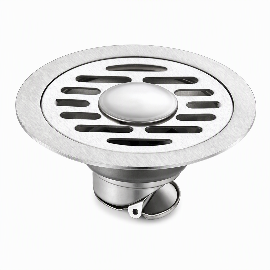 🏆 Last Day Special Price £6.99! 🔥Buy more save more🎁Brushed Stainless Steel Round Floor Drain with Deodorizing Core for Bathroom and Washing Machine