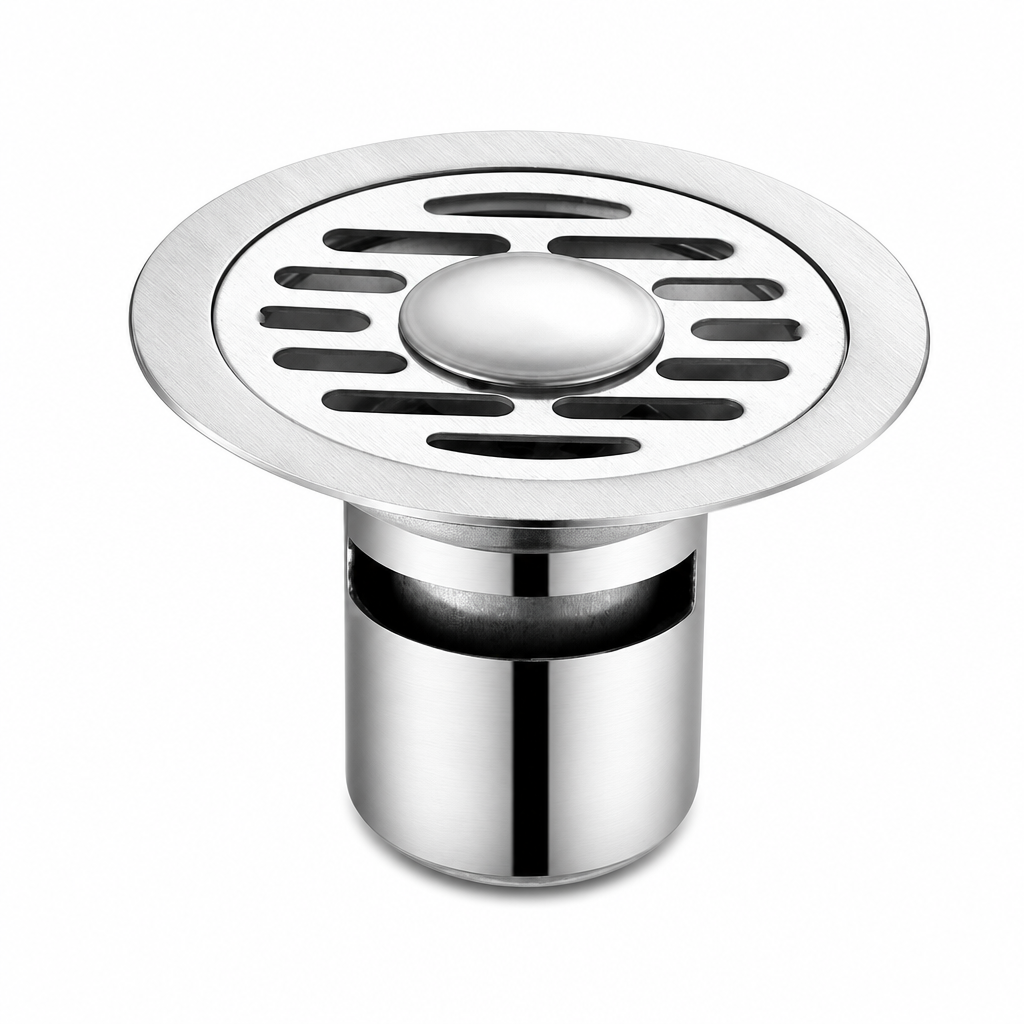 🏆 Last Day Special Price £6.99! 🔥Buy more save more🎁Brushed Stainless Steel Round Floor Drain with Deodorizing Core for Bathroom and Washing Machine