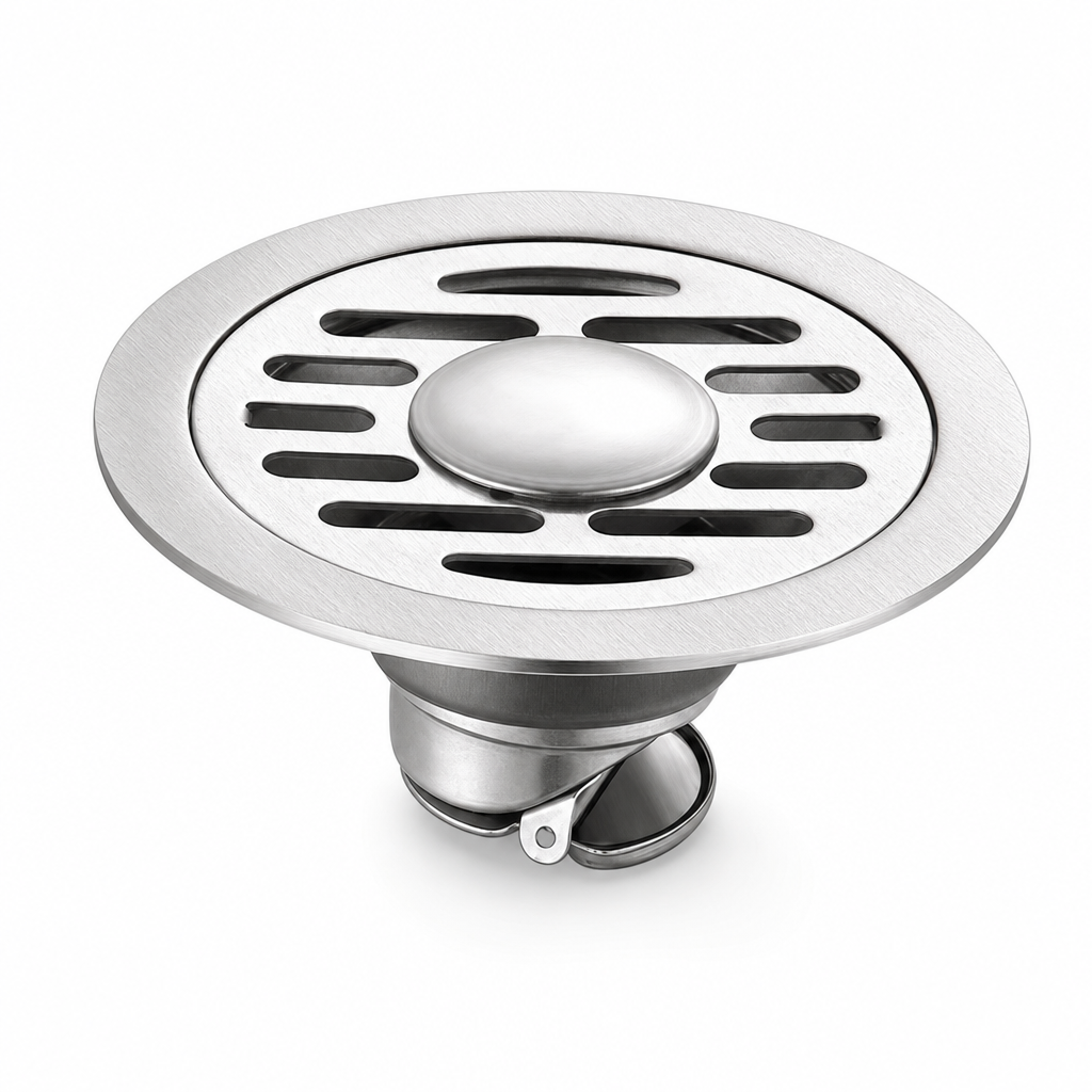 🏆 Last Day Special Price £6.99! 🔥Buy more save more🎁Brushed Stainless Steel Round Floor Drain with Deodorizing Core for Bathroom and Washing Machine