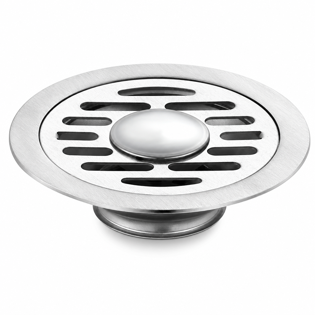 🏆 Last Day Special Price £6.99! 🔥Buy more save more🎁Brushed Stainless Steel Round Floor Drain with Deodorizing Core for Bathroom and Washing Machine