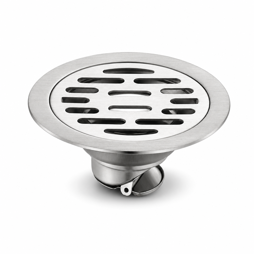 🏆 Last Day Special Price £6.99! 🔥Buy more save more🎁Brushed Stainless Steel Round Floor Drain with Deodorizing Core for Bathroom and Washing Machine