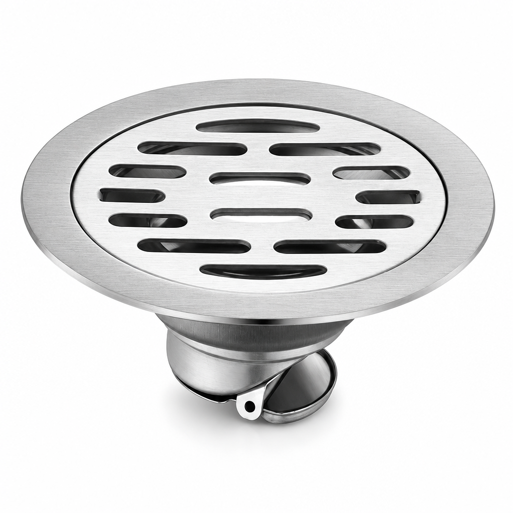 🏆 Last Day Special Price £6.99! 🔥Buy more save more🎁Brushed Stainless Steel Round Floor Drain with Deodorizing Core for Bathroom and Washing Machine