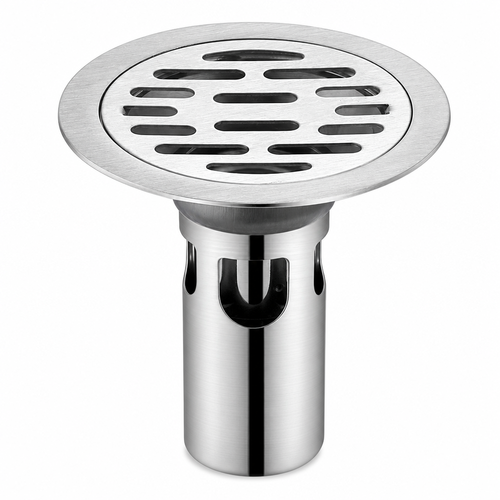 🏆 Last Day Special Price £6.99! 🔥Buy more save more🎁Brushed Stainless Steel Round Floor Drain with Deodorizing Core for Bathroom and Washing Machine
