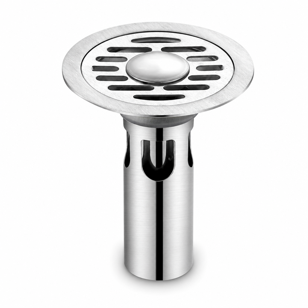 🏆 Last Day Special Price £6.99! 🔥Buy more save more🎁Brushed Stainless Steel Round Floor Drain with Deodorizing Core for Bathroom and Washing Machine