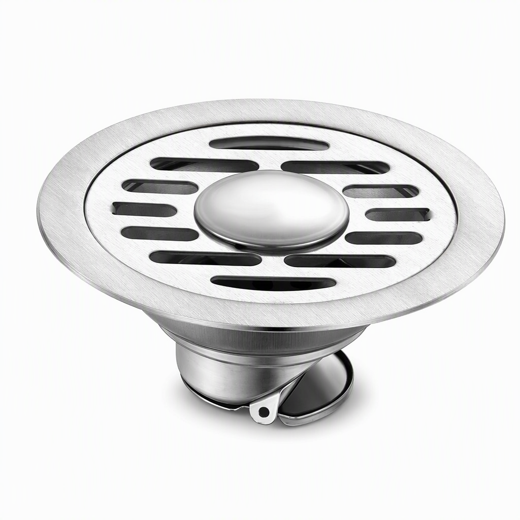 🏆 Last Day Special Price £6.99! 🔥Buy more save more🎁Brushed Stainless Steel Round Floor Drain with Deodorizing Core for Bathroom and Washing Machine