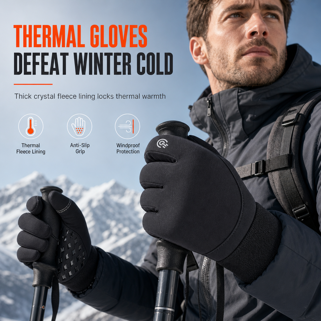 🧤 LIMITED-TIME 49% OFF! ❄️ High-quality Thermal Gloves – Warm, Touchscreen, Non-slip ✨