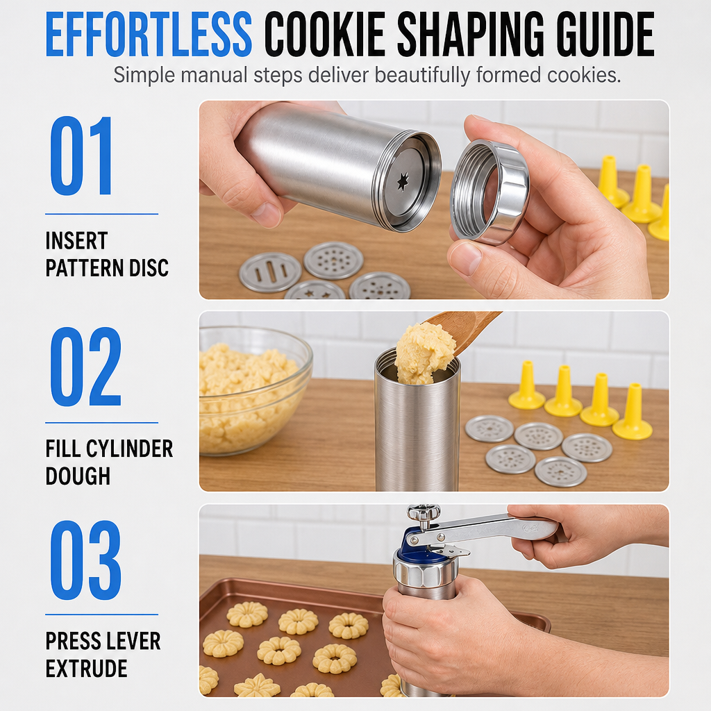 Buy More Save More|DIY Cookie Press Kit with 20 Discs for Baking