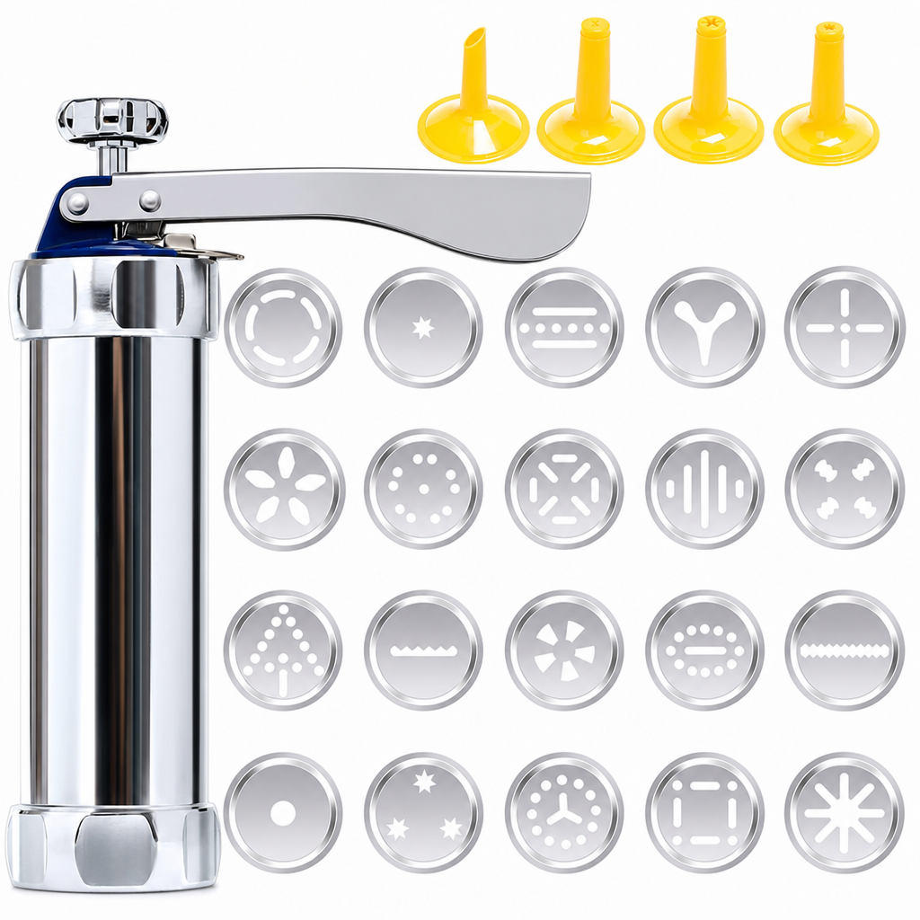 Buy More Save More|DIY Cookie Press Kit with 20 Discs for Baking