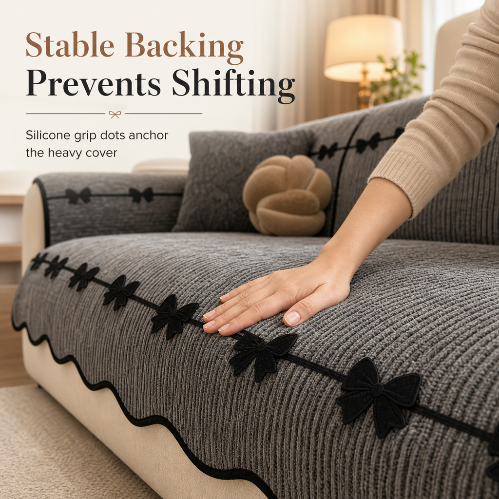 Thick Plush Non-Slip Sofa Cover