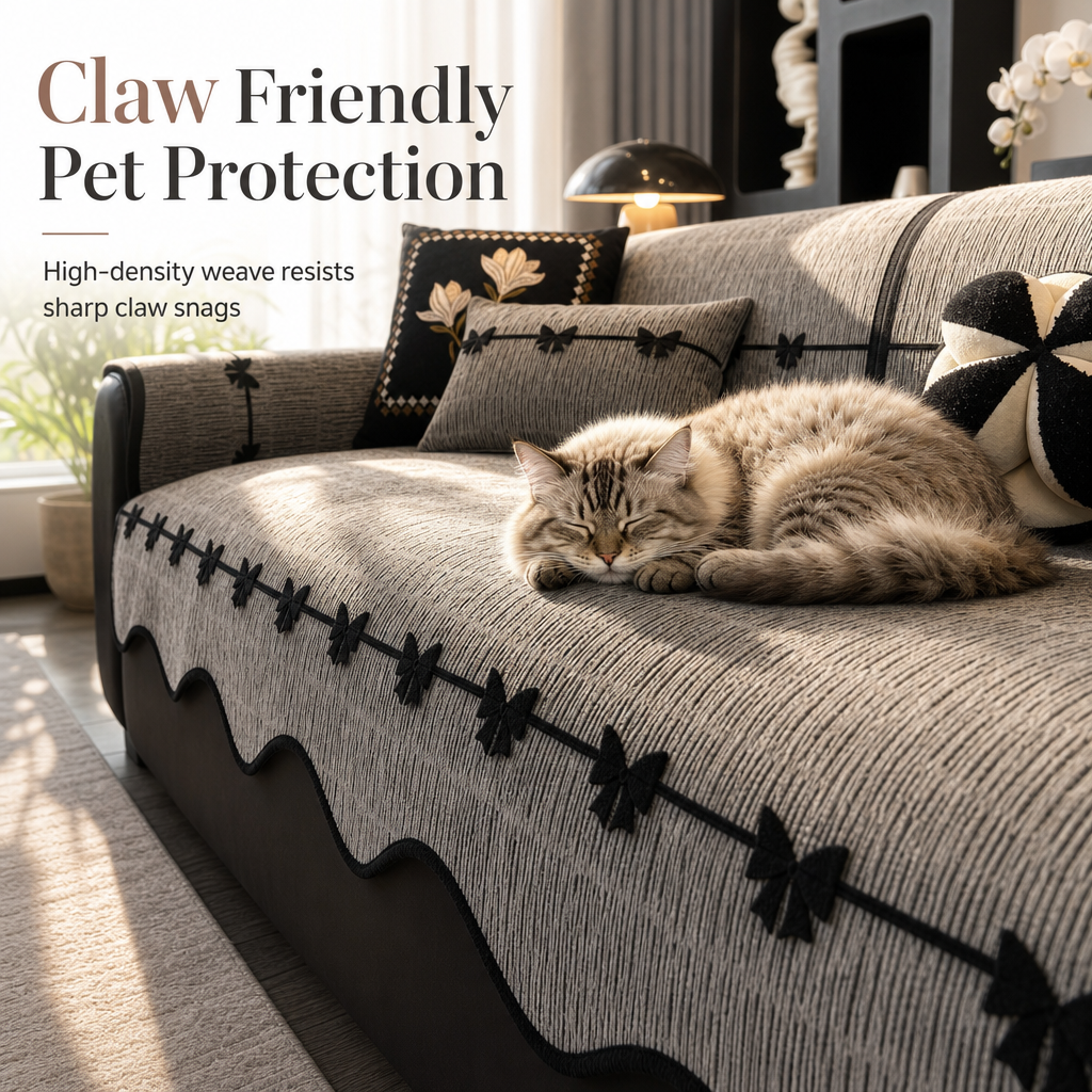 Thick Plush Non-Slip Sofa Cover