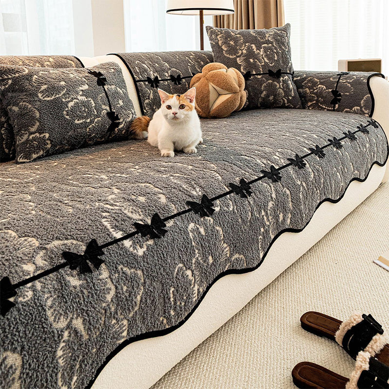 Thick Plush Non-Slip Sofa Cover