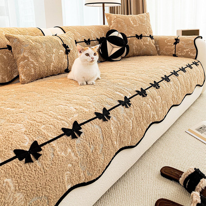 Thick Plush Non-Slip Sofa Cover