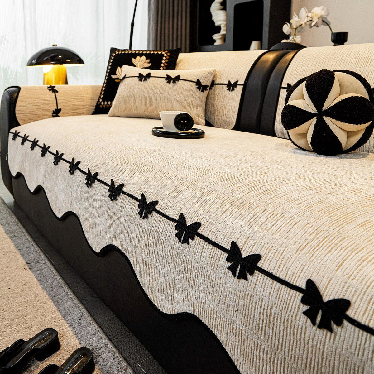 Thick Plush Non-Slip Sofa Cover