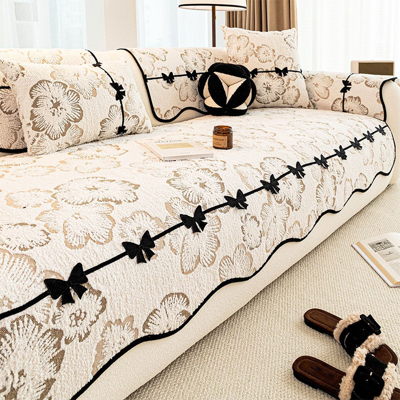 Thick Plush Non-Slip Sofa Cover