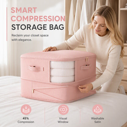 Large Capacity Compression Storage Bag with Clear Window