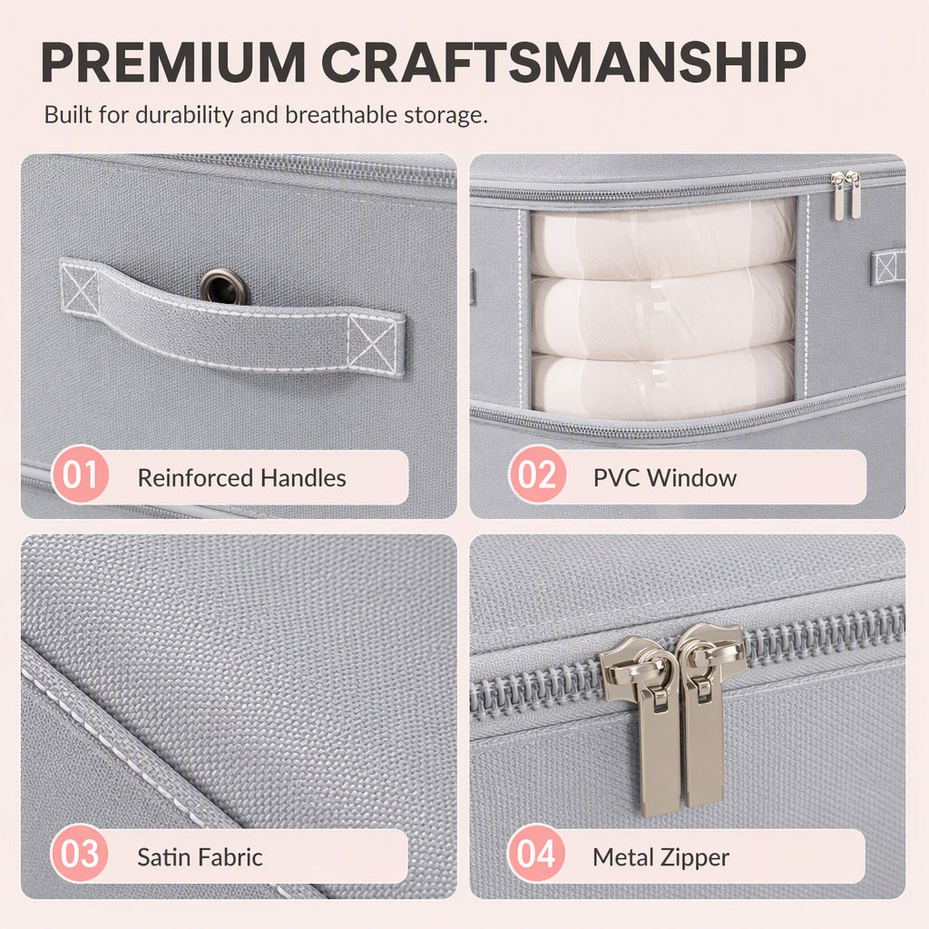 Large Capacity Compression Storage Bag with Clear Window
