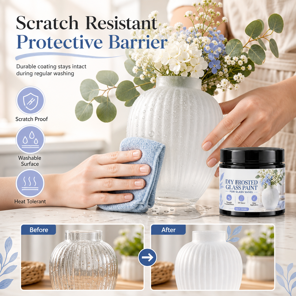 DIY Frosted Glass Paint | 30ml Decorative Finish