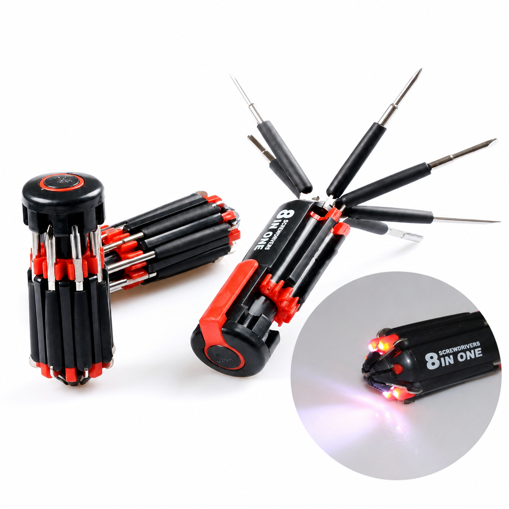 🎁2027 New Arrivals 50% OFF💥 Folding Multi-Bit Screwdriver with LED