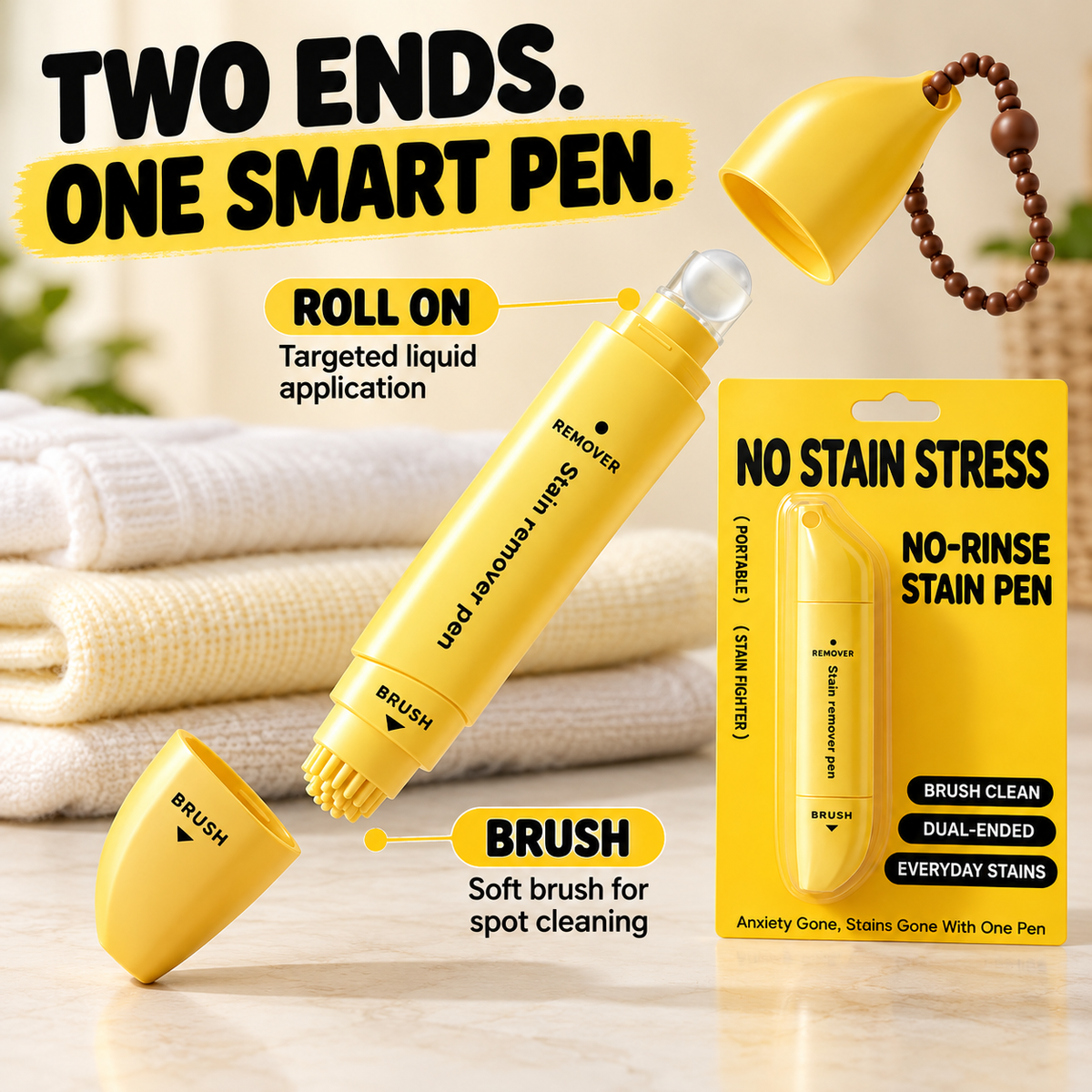 [🎁Buy More Save More] Portable Dual-Head Stain Remover Pen