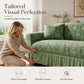 Elastic Embossed Jacquard Sofa Cover with Ruffled Skirt
