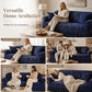 Elastic Embossed Jacquard Sofa Cover with Ruffled Skirt