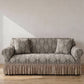 Elastic Embossed Jacquard Sofa Cover with Ruffled Skirt
