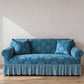 Elastic Embossed Jacquard Sofa Cover with Ruffled Skirt