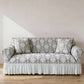 Elastic Embossed Jacquard Sofa Cover with Ruffled Skirt