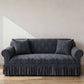 Elastic Embossed Jacquard Sofa Cover with Ruffled Skirt