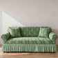 Elastic Embossed Jacquard Sofa Cover with Ruffled Skirt