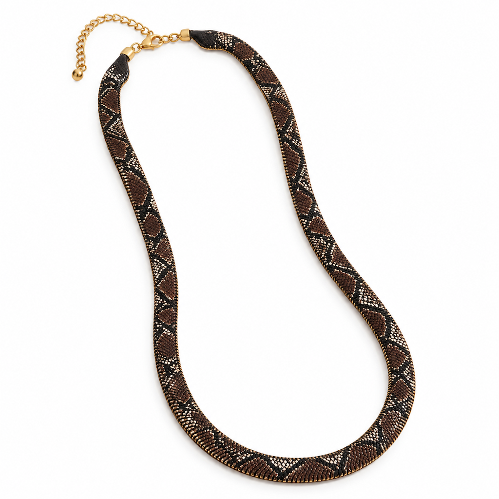 🐍 LIMITED-TIME 50% OFF! ✨ Vintage Snake Pattern Geometric Clavicle Chain – Retro, Eye-Catching, Comfort Fit